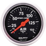 Auto Meter 3320 Sport-Comp 0-150 PSI Air Pressure Gauge