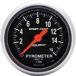 Auto Meter 3344 Sport-Comp 0-1600 °F Pyrometer Gauge