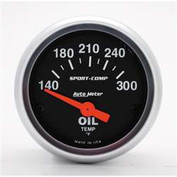 Auto Meter 3348 Sport-Comp 140-300 °F Oil Temperature Gauge