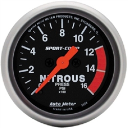 Auto Meter 3374 Sport-Comp 0-1600 PSI Nitrous Pressure Gauge
