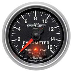 Auto Meter 3646 Sport-Comp II 0-1600 °F Pyrometer Gauge