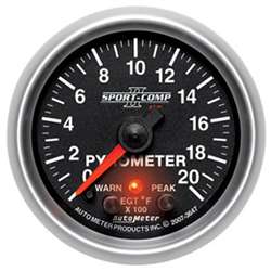 Auto Meter 3647 Sport-Comp II 0-2000 °F Pyrometer Gauge