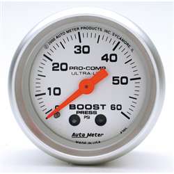 Auto Meter 4305 Ultra-Lite 60 PSI Boost Gauge