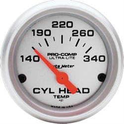 Auto Meter 4336 Ultra-Lite 140-340 °F Cylinder Head Temperature Gauge