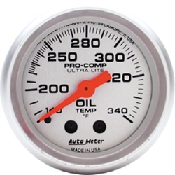 Auto Meter 4346 Ultra-Lite 140-340 °F Oil Tank Temperature Gauge