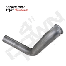 Diamond Eye 120006 4" Aluminized Downpipe with Pyrometer Plug for 1999-2003 Ford 7.3L Powerstroke