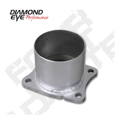 Diamond Eye 321045 4" Aluminized 4 Bolt Adapter Plate for 2001-2007 GM 6.6L Duramax LB7, LLY, LBZ