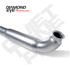 Diamond Eye 360040 4" 409 Stainless Steel Quiet Tone Downpipe for 2001-2007 GM 6.6L Duramax LB7, LLY, LBZ