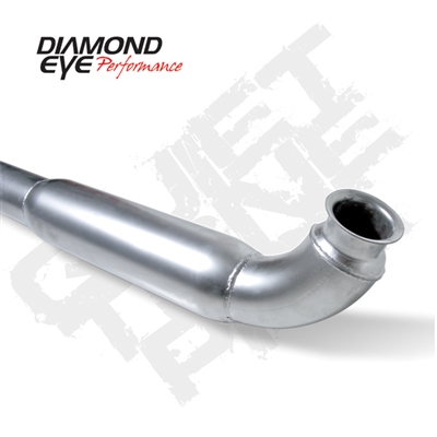 Diamond Eye 360040 4" 409 Stainless Steel Quiet Tone Downpipe for 2001-2007 GM 6.6L Duramax LB7, LLY, LBZ