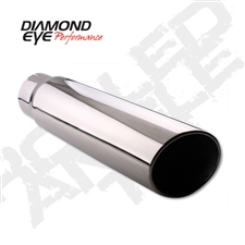 Diamond Eye 4518RA 5" Rolled End Angle Cut Exhaust Tip