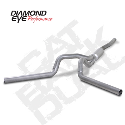 Diamond Eye K4124S 4" Cat Back Dual Side 409 Stainless Steel Exhaust System for 2001-2007 GM 6.6L Duramax LB7, LLY, LBZ