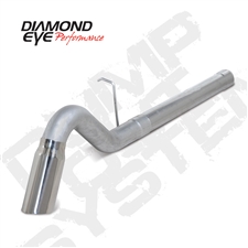 Diamond Eye K4156A-TD 4" Filter Back Single Side Turn Down Aluminized Exhaust System for 2011-2015 GM 6.6L Duramax LML