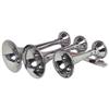 Kleinn Automotive Air Horns 630 Triple Train Trumpets Chrome Copper