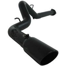 MBRP S6026BLK 4" DPF Filter Back Single Side Black Coated Aluminized Exhaust for 2007-2010 GM 6.6L Duramax LMM