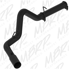 MBRP S6032BLK 4" DPF Filter Back Single Side Black Coated Aluminized Exhaust for 2011-2019 GM 6.6L Duramax LML