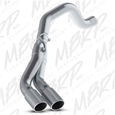 MBRP S6167409 4" DPF Filter Back Dual Outlet Single Side Stainless T409 Exhaust for 2013-2016 Dodge 6.7L Cummins