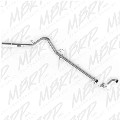 MBRP S6282AL 4" DPF Filter Back Single Side Aluminized Exhaust for 2008-2010 Ford 6.4L Powerstroke