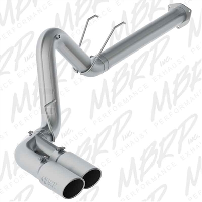 MBRP S6290409 4" DPF Filter Back Dual Outlet Single Side Stainless T409 Exhaust for 2017-2018 Ford 6.7L Powerstroke