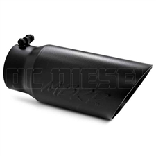 MBRP T5053BLK 5" Dual Wall Angle Cut Black Coated Stainless T409 Exhaust Tip