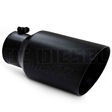 MBRP T5072BLK 6" Dual Wall Angle Cut Black Coated Stainless T409 Exhaust Tip