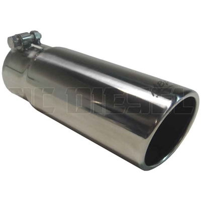 MBRP T5115 3.5" Rolled Edge Angle Cut Stainless T304 Exhaust Tip