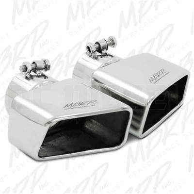 MBRP T5119 4.5"x 2.75" Rectangle Angled Cut Stainless T304 Exhaust Tip