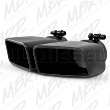MBRP T5119BLK 4.75"x 3" Rectangle Angled Cut Black Coated Stainless T409 Exhaust Tip