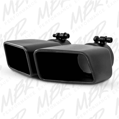 MBRP T5120BLK 4.75"x 3" Rectangle Angled Cut Black Coated Stainless T409 Exhaust Tip