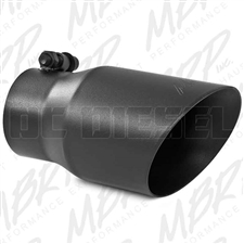 MBRP T5122BLK 4" Dual Wall Angle Cut Black Coated Stainless T409 Exhaust Tip