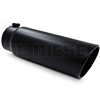 MBRP T5125BLK 6" Rolled Edge Angle Cut Black Coated Sainless T409 Exhaust Tip