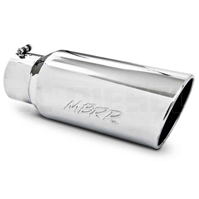 MBRP T5127 7" Rolled Edge Angle Cut Stainless T304 Exhaust Tip