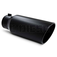 MBRP T5127BLK 7" Rolled Edge Angle Cut Black Coated Sainless T409 Exhaust Tip
