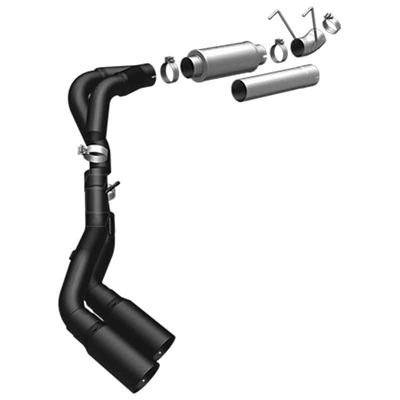 MagnaFlow 17003 4" Filter Back Black Series Dual Exhaust System for 2007-2010 Dodge 6.7L Cummins