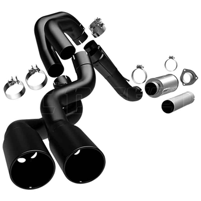 MagnaFlow 17027 4" Filter Back Black Series Dual Exhaust System for 2007-2010 GM 6.6L Duramax LMM