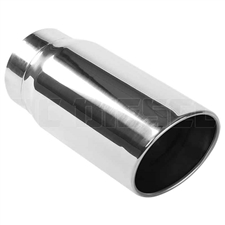 MagnaFlow 35233 6" Round Double Wall Rolled Edge Angle Cut Exhaust Tip