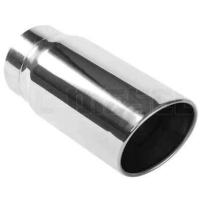 MagnaFlow 35233 6" Round Double Wall Rolled Edge Angle Cut Exhaust Tip