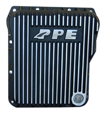 PPE Diesel 128052010 Brushed Black Low Profile Aluminum Transmission Pan 2001-2010 GM 6.6L Duramax