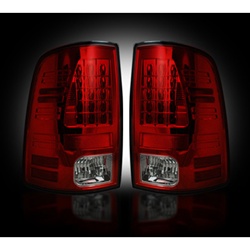 Recon 264169RBK Tail Light Red Smoked 2010-2012 Dodge Ram