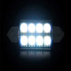 Recon 264222WH Dome Map Light Bulb 578/364 Festoon Style Resisted Ultra-High Power 3-Watt S.M.D. Style