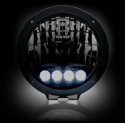 Recon 2646HIDBK Driving Light 6 inch Round HID w/ 6,250K LED DRL Smoked