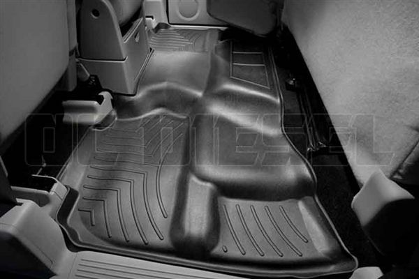 WeatherTech 440669 Black Rear FloorLiner for 2007-2013 GM 6.6L Duramax LMM, LML