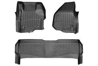 WeatherTech 444261-443052 Black FloorLiner Set for 2011-2012 Ford 6.7L Powerstroke