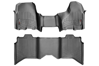 WeatherTech 444771-442163 Black FloorLiner Set for 2012-2017 Dodge 6.7L Cummins