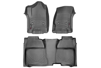 WeatherTech 445841-443052 Black FloorLiner Set for 2012-2016 Ford 6.7L Powerstroke