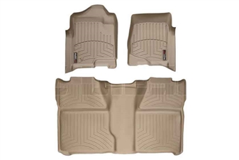 WeatherTech 45066-1-0 Tan FloorLiner Set for 2007-2014 GM 6.6L Duramax LMM, LML