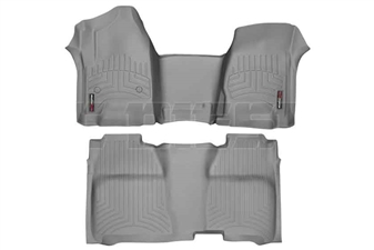 WeatherTech 465431-465422 Grey FloorLiner Set for 2014-2017 GM 6.6L Duramax LML, LP5