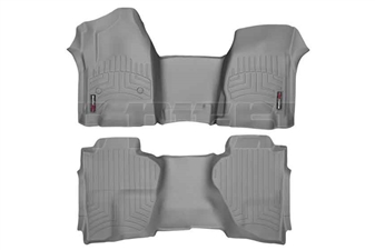 WeatherTech 465431-465423 Grey FloorLiner Set for 2014-2017 GM 6.6L Duramax LML, LP5