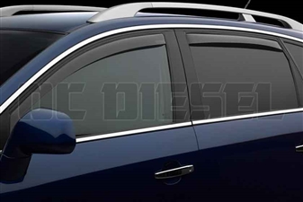 WeatherTech 84291 Dark Side Window Deflectors Set for 2006-2009 Dodge 5.9L, 6.7L Cummins