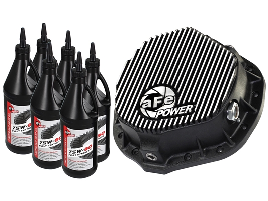 aFe Power 46-70012-WL Pro Series Rear Differential Cover Machined Fins with Gear Oil