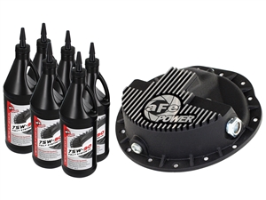 aFe Power 46-70042-WL Pro Series Front Differential Cover Machined Fins with Gear Oil for 2003-2012 Dodge 5.9L, 6.7L Cummins